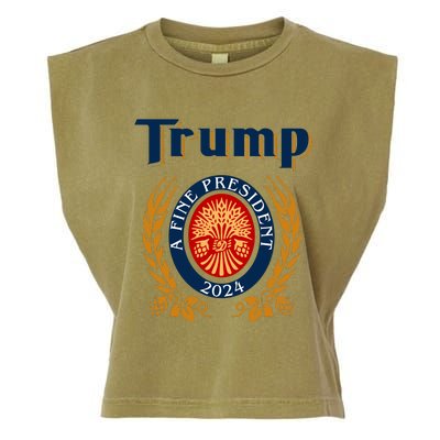 Trump A Fine President 2024 Garment-Dyed Women's Muscle Tee