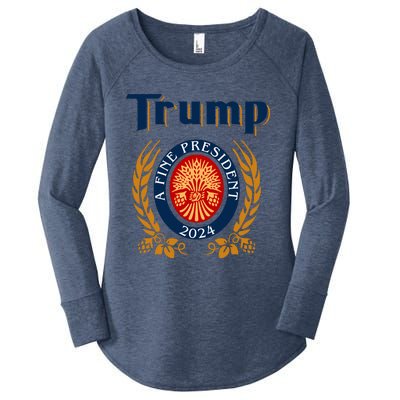 Trump A Fine President 2024 Women's Perfect Tri Tunic Long Sleeve Shirt