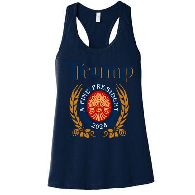 Trump A Fine President 2024 Women's Racerback Tank