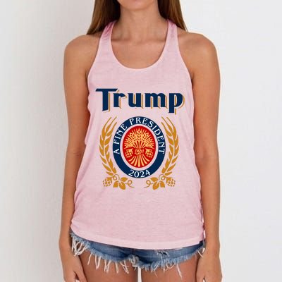 Trump A Fine President 2024 Women's Knotted Racerback Tank