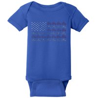 Tractor American Flag Farmer Baby Bodysuit