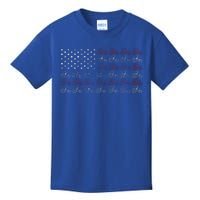 Tractor American Flag Farmer Kids T-Shirt