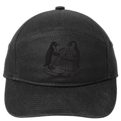 Tariffs Applied Funny Heard Island Penguins Against Tariffs 7-Panel Snapback Hat