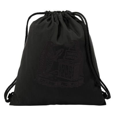 Tariffs Applied Funny Heard Island Penguins Against Tariffs Drawstring Bag