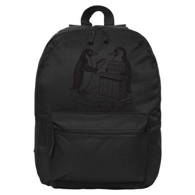 Tariffs Applied Funny Heard Island Penguins Against Tariffs 16 in Basic Backpack