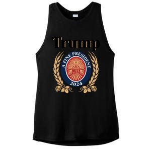 Trump A Fine President 2024 Reelection 2024 Meaningful Gift Ladies PosiCharge Tri-Blend Wicking Tank