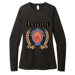 Trump A Fine President 2024 Reelection 2024 Meaningful Gift Womens CVC Long Sleeve Shirt