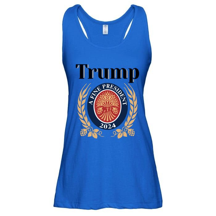 Trump A Fine President 2024 Reelection 2024 Meaningful Gift Ladies Essential Flowy Tank