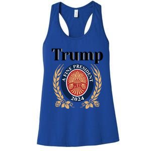 Trump A Fine President 2024 Reelection 2024 Meaningful Gift Women's Racerback Tank