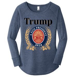 Trump A Fine President 2024 Reelection 2024 Meaningful Gift Women's Perfect Tri Tunic Long Sleeve Shirt