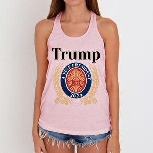 Trump A Fine President 2024 Reelection 2024 Meaningful Gift Women's Knotted Racerback Tank