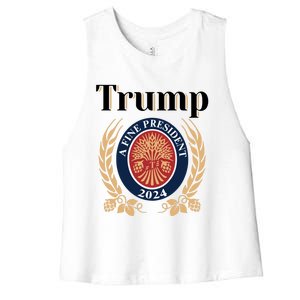 Trump A Fine President 2024 Reelection 2024 Meaningful Gift Women's Racerback Cropped Tank