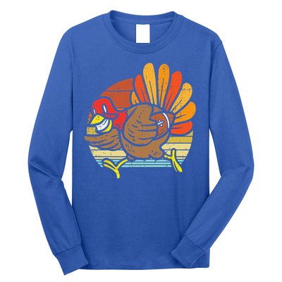 Turkey American Football Retro Thanksgiving Sports Funny Long Sleeve Shirt