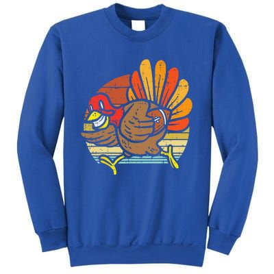 Turkey American Football Retro Thanksgiving Sports Funny Sweatshirt