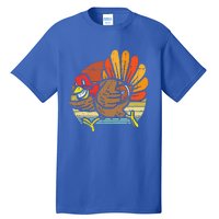 Turkey American Football Retro Thanksgiving Sports Funny Tall T-Shirt