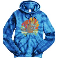 Turkey American Football Retro Thanksgiving Sports Funny Tie Dye Hoodie