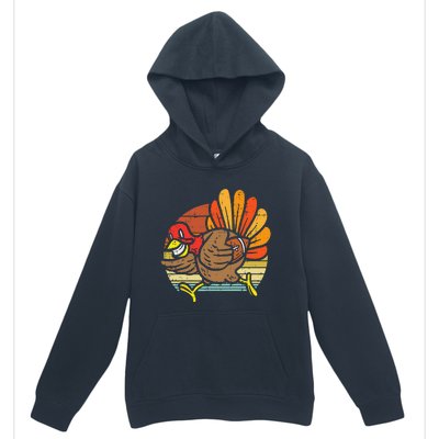 Turkey American Football Retro Thanksgiving Sports Funny Urban Pullover Hoodie