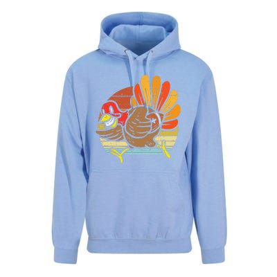 Turkey American Football Retro Thanksgiving Sports Funny Unisex Surf Hoodie