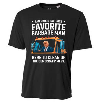 Trump AmericaS Favorite Garbage Man Trump In Trash Truck Cooling Performance Crew T-Shirt