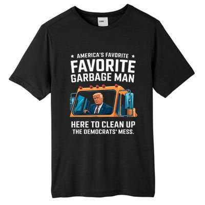 Trump AmericaS Favorite Garbage Man Trump In Trash Truck Tall Fusion ChromaSoft Performance T-Shirt