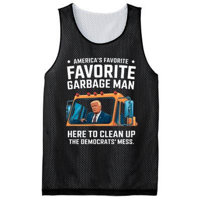 Trump AmericaS Favorite Garbage Man Trump In Trash Truck Mesh Reversible Basketball Jersey Tank