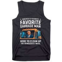 Trump AmericaS Favorite Garbage Man Trump In Trash Truck Tank Top