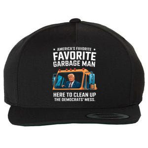 Trump AmericaS Favorite Garbage Man Trump In Trash Truck Wool Snapback Cap