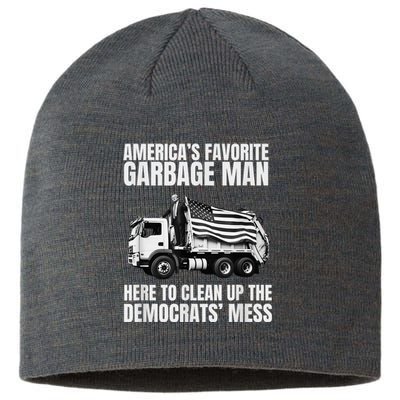 Trump AmericaS Favorite Garbage Man Trash Truck Photo Maga Sustainable Beanie