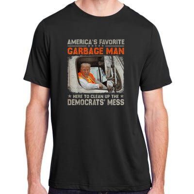 Trump AmericaS Favorite Garbage Man Trump In Trash Truck Adult ChromaSoft Performance T-Shirt