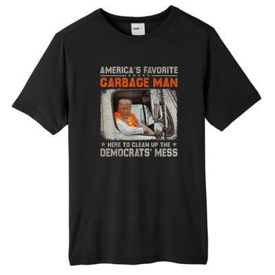 Trump AmericaS Favorite Garbage Man Trump In Trash Truck Tall Fusion ChromaSoft Performance T-Shirt