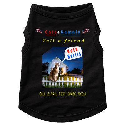 Tell A Friend Cat On A Fence Cats For Kamala Doggie Tank