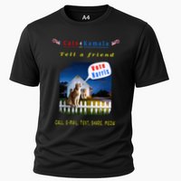 Tell A Friend Cat On A Fence Cats For Kamala Cooling Performance Crew T-Shirt
