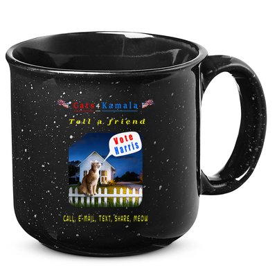 Tell A Friend Cat On A Fence Cats For Kamala 15oz Campfire Ceramic Mug