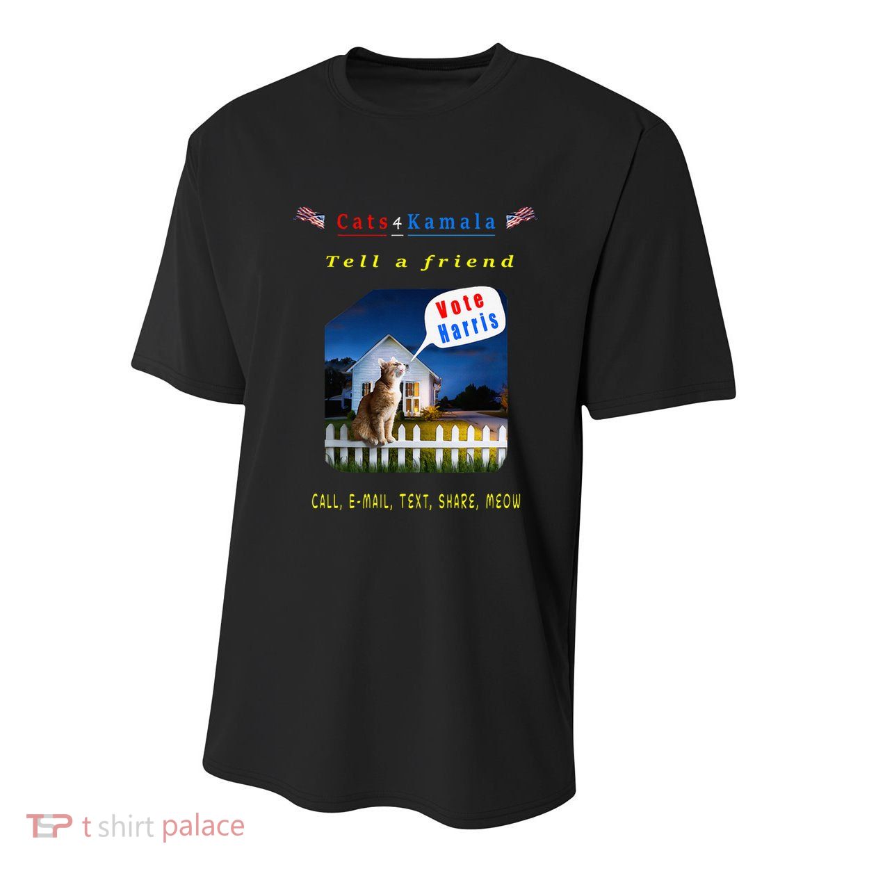 Tell A Friend Cat On A Fence Cats For Kamala Youth Performance Sprint T-Shirt