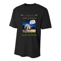 Tell A Friend Cat On A Fence Cats For Kamala Youth Performance Sprint T-Shirt