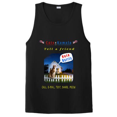 Tell A Friend Cat On A Fence Cats For Kamala PosiCharge Competitor Tank