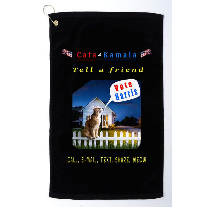 Tell A Friend Cat On A Fence Cats For Kamala Golf Towel