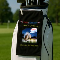Tell A Friend Cat On A Fence Cats For Kamala Golf Towel