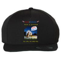 Tell A Friend Cat On A Fence Cats For Kamala Wool Snapback Cap