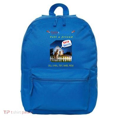 Tell A Friend Cat On A Fence Cats For Kamala 16 in Basic Backpack