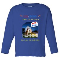 Tell A Friend Cat On A Fence Cats For Kamala Toddler Long Sleeve Shirt