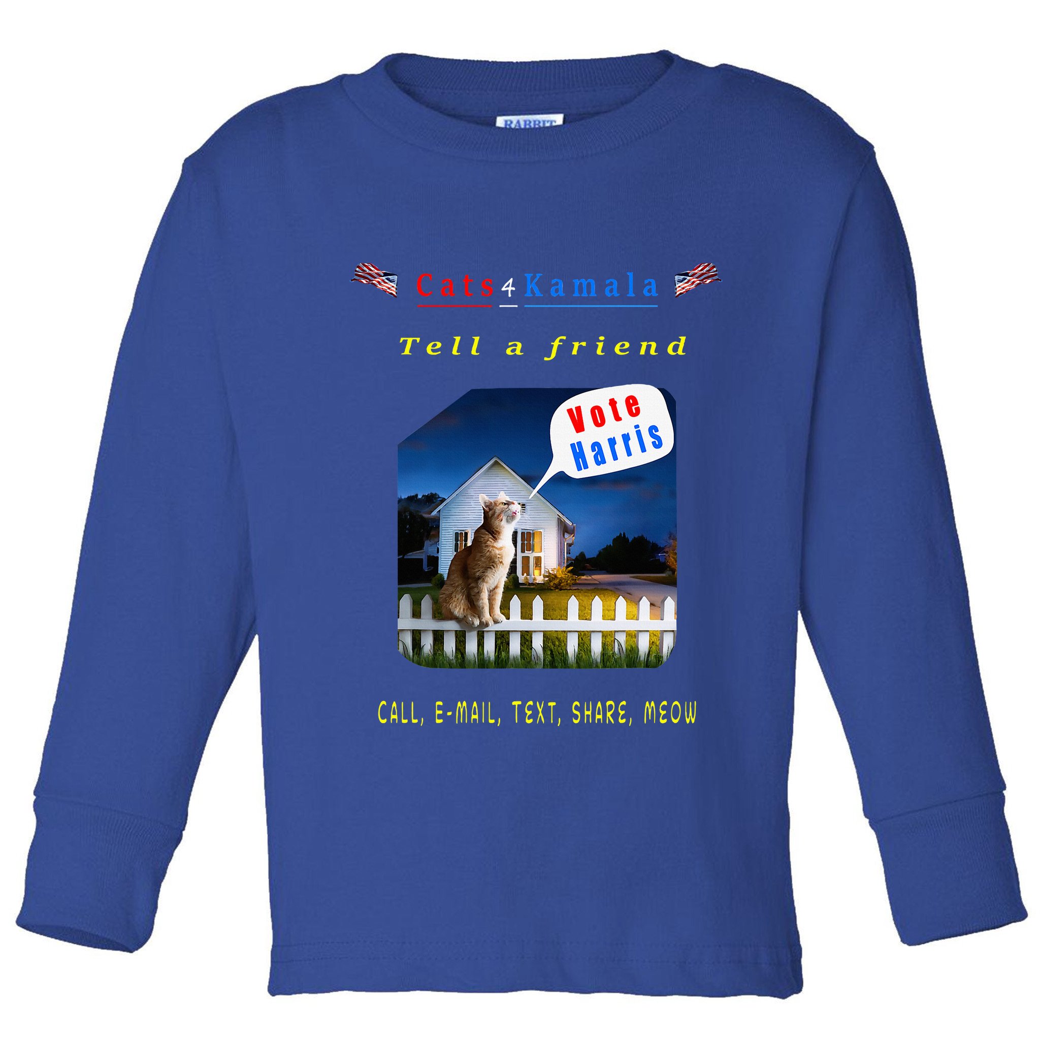 Tell A Friend Cat On A Fence Cats For Kamala Toddler Long Sleeve Shirt