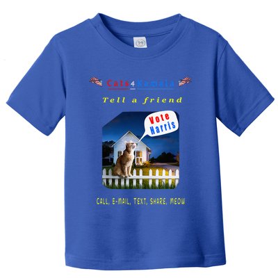 Tell A Friend Cat On A Fence Cats For Kamala Toddler T-Shirt