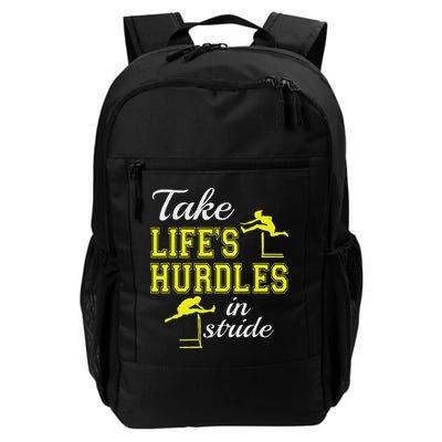 Track And Field Hurdler Take Life's Hurdles In Stride Hurdle Daily Commute Backpack