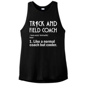 Track And Field Coach Definition Athletics Sports Ladies PosiCharge Tri-Blend Wicking Tank