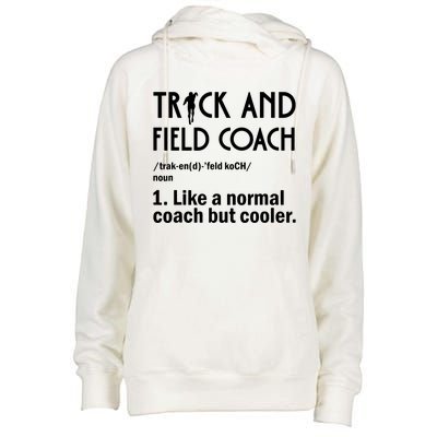 Track And Field Coach Definition Athletics Sports Womens Funnel Neck Pullover Hood