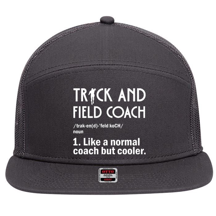 Track And Field Coach Definition Athletics Sports 7 Panel Mesh Trucker Snapback Hat