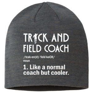 Track And Field Coach Definition Athletics Sports Sustainable Beanie