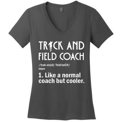 Track And Field Coach Definition Athletics Sports Women's V-Neck T-Shirt