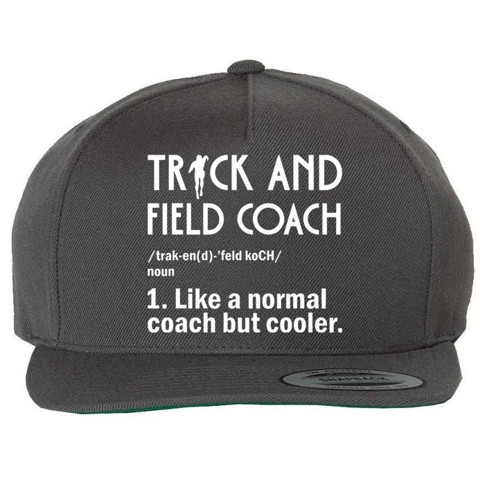 Track And Field Coach Definition Athletics Sports Wool Snapback Cap